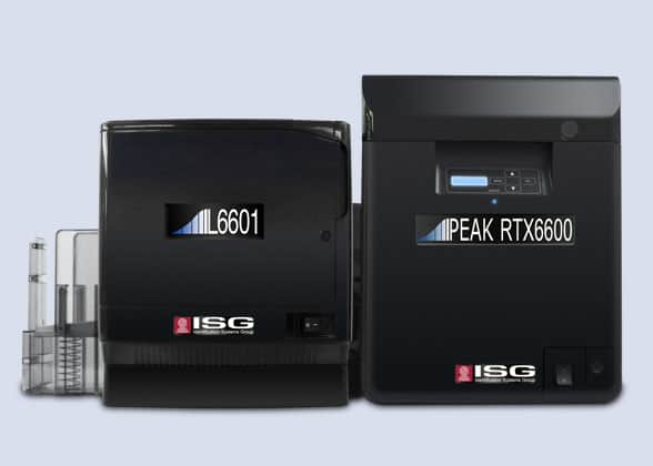 ISG PEAK RTX6600 card printer with laminator