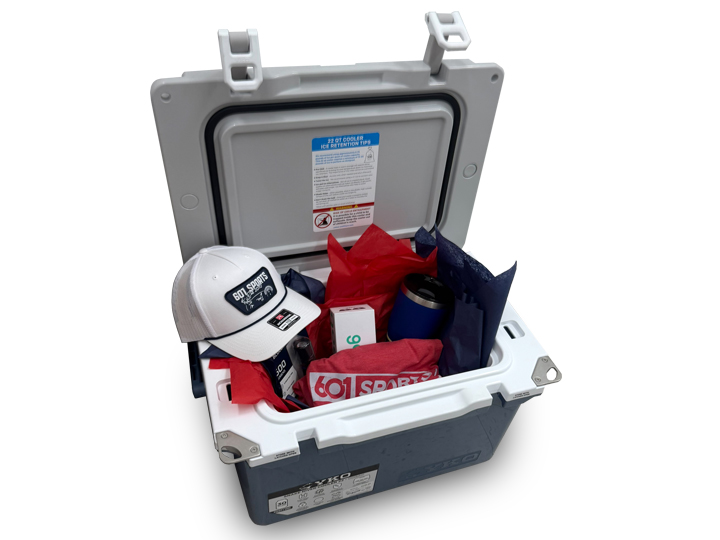 isg silent auction 601 sports cooler package